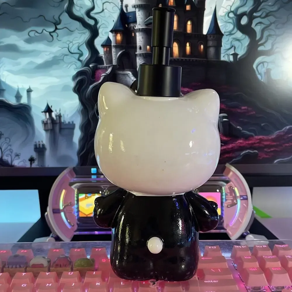 Hello Kitty Soap Pump Lotion Dispenser WhiteBlack 2024 Sanrio Halloween Skeleton